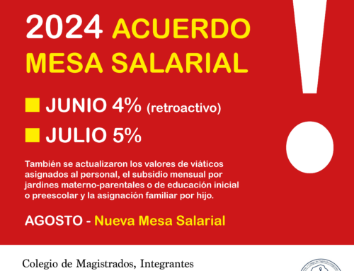 Mesa Salarial: acuerdo de un 4% retroactivo a Junio e incremento de un 5% para Julio 2024
