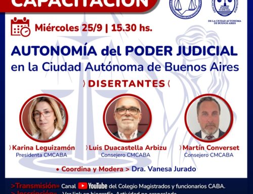 25/9 Capacitación «Autonomía del Poder Judicial en la Ciudad Autónoma de Buenos Aires˝.